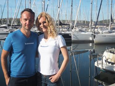 Founders Boataround Jana Escher and Jan Přibiš